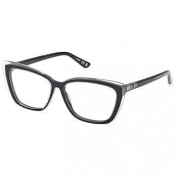 Guess GU2977 005 55 Square Frame Eyeglasses, Black female, Sizes: 55 MM