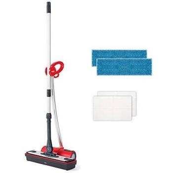 Polti Moppy Limpiador de suelos con vapor sin cables para todo tipo de suelos y superficies verticales lavables, 1500 W, Rojo