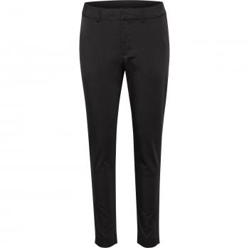Pantalón chino 7/8 de mujer KAFFE Lea, ajuste slim-fit, color negro, talla 4XL