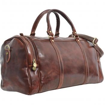 Gusti Cuero Studio Bolso de Viaje de Cuero Equipaje de Mano Maleta Maletín Bolsa de Deporte Made in Italy Vintage Retro Piel de Buey 2R15-93-3