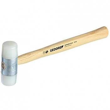 GEDORE Martillo de Nylon con empuñadura de madera, Martillo de cuero, 60 mm de diámetro, Martillo con mango de madera de fresno, Herramienta, Forjado, 225 E-60