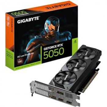 GIGABYTE GeForce RTX 5050 Low Profile OC 8GB Graphics Card - 8GB GDDR6, 128bit, PCI-E 5.0, NVIDIA DLSS 4, Dual HDMI & DisplayPort Outputs