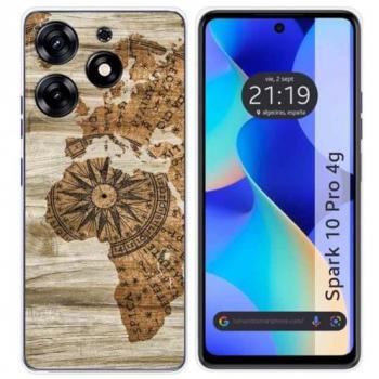 Funda de Silicona para TECNO SPARK 10 Pro Diseño Madera 07 con Dibujos