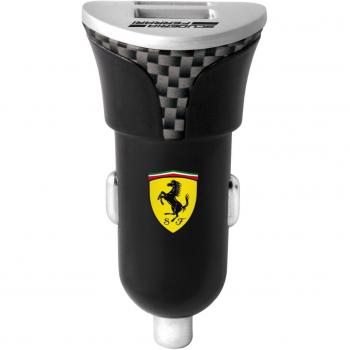 Ferrari 2-in-1 cargador para el coche con de carga y sincronización/Cable de carga y adaptador Lightning - negro