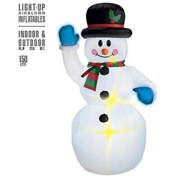 Muñeco de Nieve Hinchable Luminoso con Ventilador de 150 cm (Widmann)