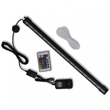 vidaXL Lámpara LED de Burbujas para Acuario Colores RGB 48 cm Luz para Pecera