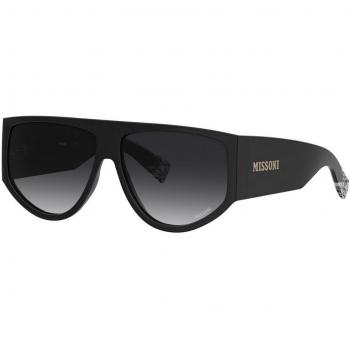 Missoni MIS 0165/S Stylish Black Rectangular Sunglasses for Women, Size: 61 MM