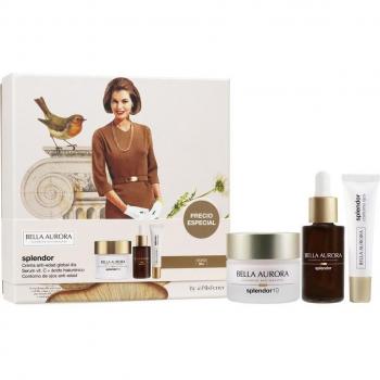 Bella Aurora Splendor 10 Set de Tratamiento Antiedad Día con Crema de Día, Serum Iluminador y Contorno de Ojos, Estuche 1 unidad