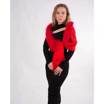 Estola Lana Plumas MR complements - Chal fiesta invierno