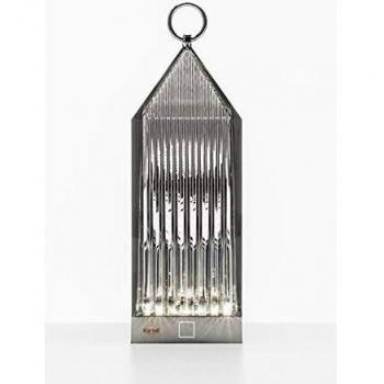 Lámpara de Mesa LED Kartell Lantern Gris Ahumado IP54 Recargable y Portátil