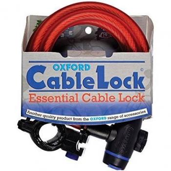 Oxford Cable – Candado para Bicicleta Rojo Rojo - Rojo Talla:no aplicable
