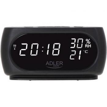 Reloj Despertador Digital Adler AD 1186 Negro con Pantalla LED