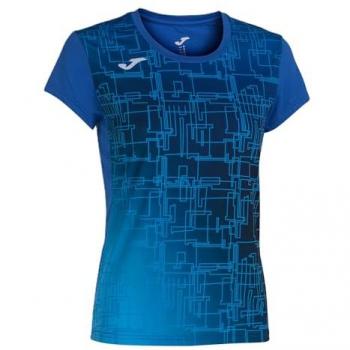 Camiseta de manga corta Joma Elite VIII mujer color royal, 100% poliéster, tecnología DRY MX que favorece la transpiración, corte clásico, disponible en tallas para mujer y niña