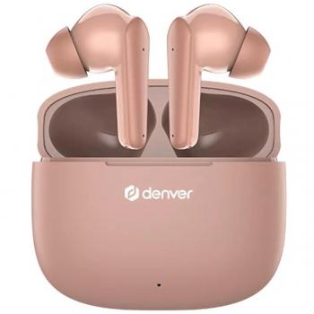 Auriculares Denver Twe-48W Inalambrico Dusty Rose, tipo: auriculares inalámbricos, características: diseño en color dusty rose, conectividad Bluetooth, almohadillas suaves para mayor comodidad, control de volumen integrado, micró