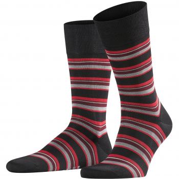 Falke Multicolour Stripe, Calcetines para Hombre, Negro
