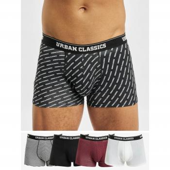 Urban Classics Men's Boxer Shorts 5-Pack - Bordeaux, Blue, White, Black, Striped