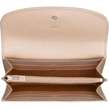 Dudu - Cartera grande de mujer de piel en metálico con solapa y multi bolsillos, billetera continental, bolsillos para tarjetas de crédito, billetera con cremallera