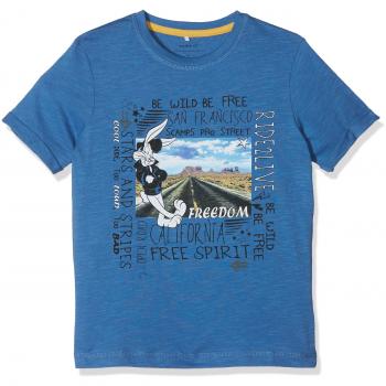 NAME IT Nkmlooney Harry SS Top Wab, Camiseta para Niños, Azul