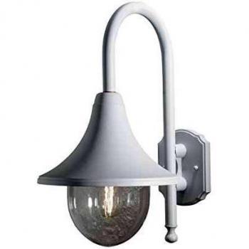 Aplique de exterior Konstsmide Bari, blanco mate, foco empotrable de cúpula simple, IP44