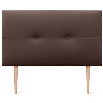 Cabecero de Polipiel Chocolate AQUALINE Pro 110x105cm con Patas para Camas 80/90/105
