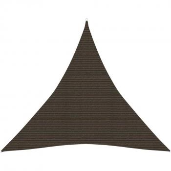 Toldo de vela marrón HDPE 160 g/m² 4,5x4,5x4,5 m