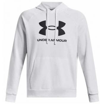 Sudadera con capucha Under Armour Rival Fleece Logo para hombre, color blanco, talla L, casual y deportivo
