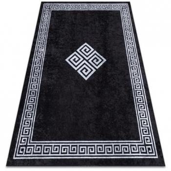 Alfombra Lavable Miro 52071.804 Antideslizante Griego - Negro/Blanco 120x170 cm