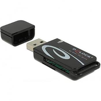 Lector de Tarjetas Mini USB 2.0 con Ranura para SD y Micro SD, Delock