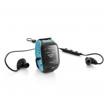 TomTom Runner2 Cardio - Reloj deportivo con música y auriculares, color azul / turquesa, talla grande