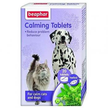 Beaphar Calming Tablets para gatos y perros, fórmula natural calmante
