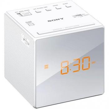 Sony ICF-C1W - Radiodespertador con Pantalla LED y Sintonizador AM/FM, Color Blanco