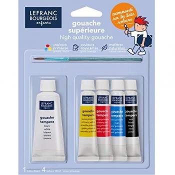 Lefranc Bourgeois Gouache en Tubos, Set Multicolor, Multicolor, Blister Schu ox - 5 Farben