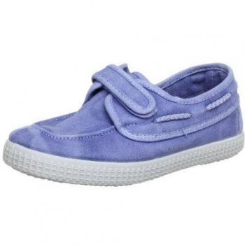 Bisgaard Schuh mit Klettverschluss 88313 - Zapatos de cordones de lona para niños, color azul, talla 32