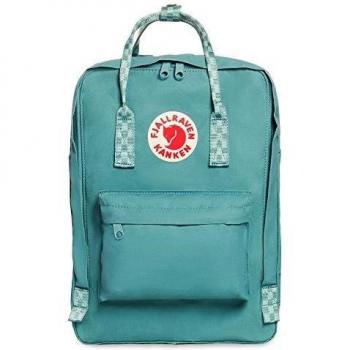 Fjallraven Kånken Laptop 15 Backpack, Unisex Adulto, Frost Green/Chess Pattern, OneSize