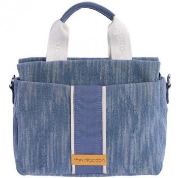 Bolso de mano Camila azul denim con cremallera