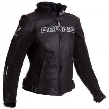 BERING Lady - Chaqueta de motorista, color negro y blanco, talla 40