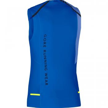 Gore Running Wear Top Fusion Camiseta Sin Mangas, Hombre, Azul