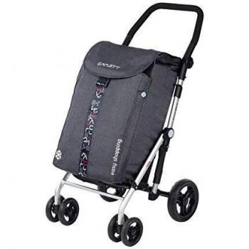CARLETT - Carro de la Compra de 4 Ruedas Plegable con Bolsa Isotérmica de 11L de Capacidad | Carrito de Gran Capacidad de 65L/32kg con Manillar Regulable y Freno de Seguridad | Modelo Lett470 | Gris