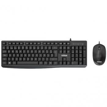 Nilox - Combo con Cable, Negro, Español - NXKME0012