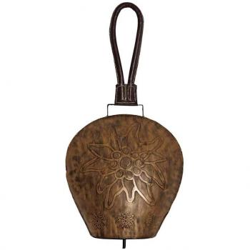 Campana Edelweiss de metal cobrizo 27 cm