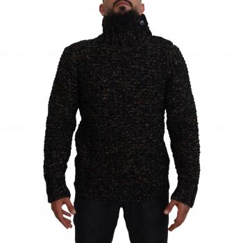 Dolce & Gabbana Brown Fatto A Mano Turtleneck Pullover Sweater - IT44 | XS, Elegant Turtleneck Sweater in Luxurious Wool Blend, Male, Brown, Size: XS