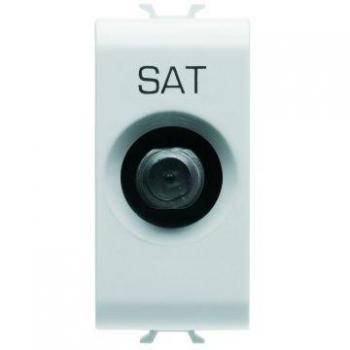 Presa TV/SAT Directa 1M C.F-Femenino Blanco Gewiss GW10371