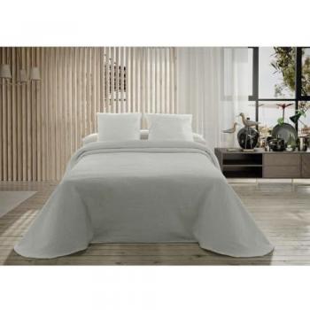 Colcha Hosteline Palma Gris Perla para Cama de 150 cm