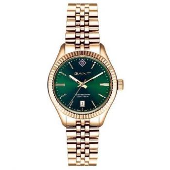 Reloj Hombre Gant G136011 - Reloj analógico, diseño clásico, esfera negra, correa de acero inoxidable, resistencia al agua hasta 50 metros, movimiento de cuarzo