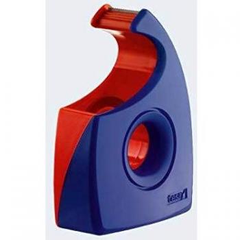 Dispenser Manual Tesa Easy Cut® para Cinta Adhesiva, 33 m x 19 mm, Color Rojo/Azul