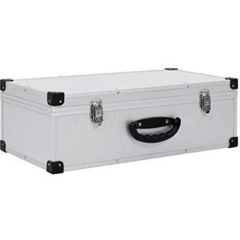 vidaXL CD Case for 80 CDs Aluminium ABS Silver