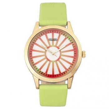 Crayo Electric Quartz Unisex Leatherette Strap Watch - Light Green, One Size