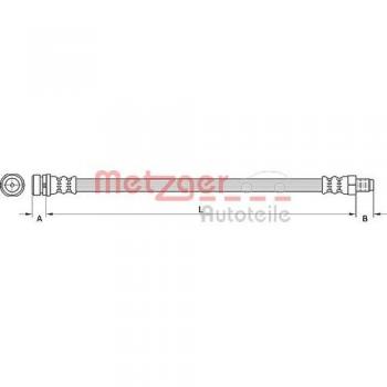 Metzger 4110795 Tubo flexible de frenos
