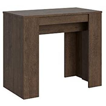 Consola extensible 90x48/308 cm efecto madera nogal Itamoby