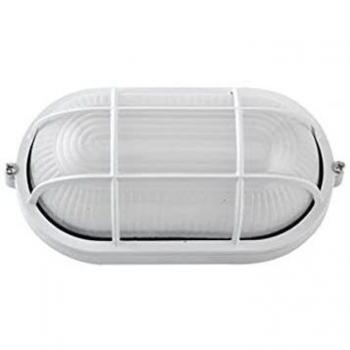Aplique exterior oval Apus pequeño 1xE27 blanco